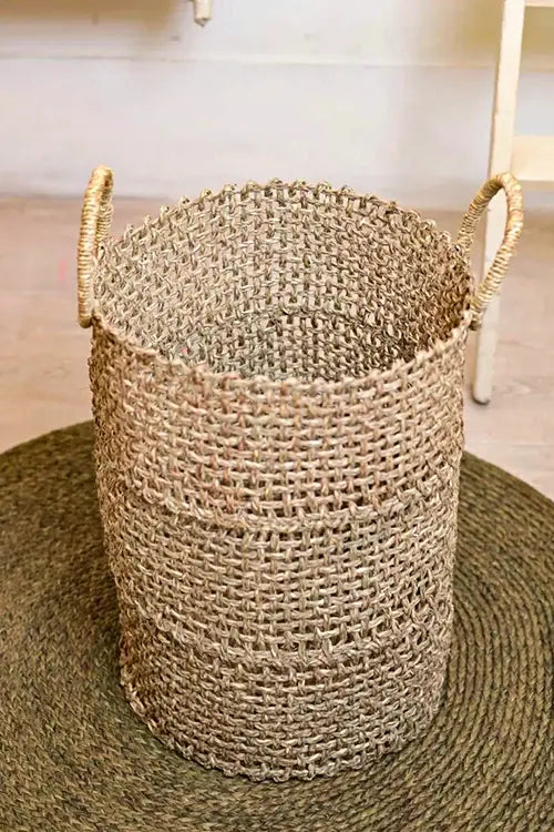 Kadam Haat Handmade Sabai Grass Laudary Basket (Nat)