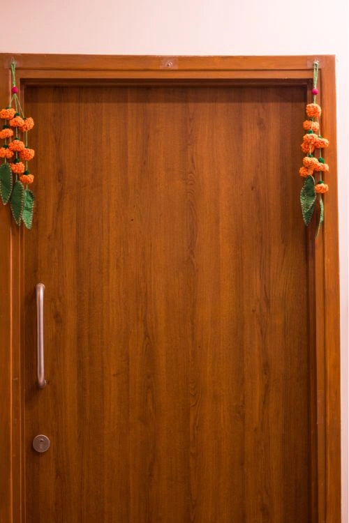 Samoolam Kesari Bloom Door Side Hanging (Set Of 2)