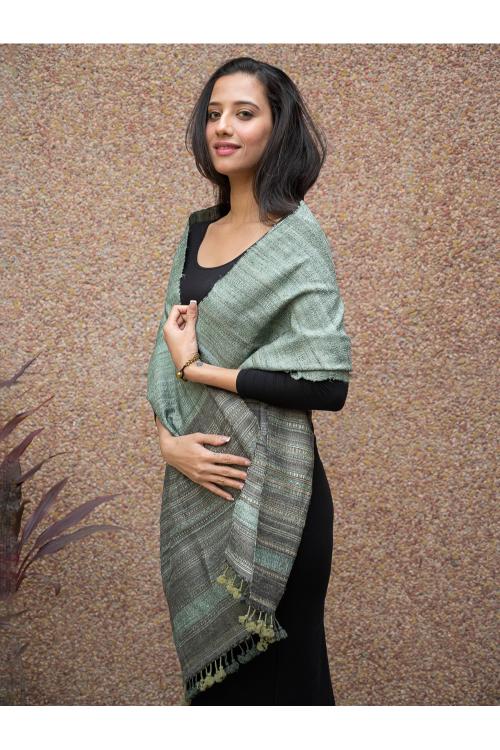 Bhujodi Handwoven Pure Wool  Striped Stole