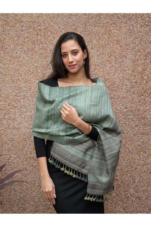 Bhujodi Handwoven Pure Wool  Striped Stole