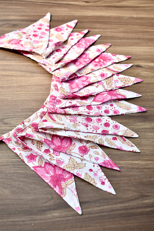 Okhai 'Elves' Hand Block Printed Cotton Bunting