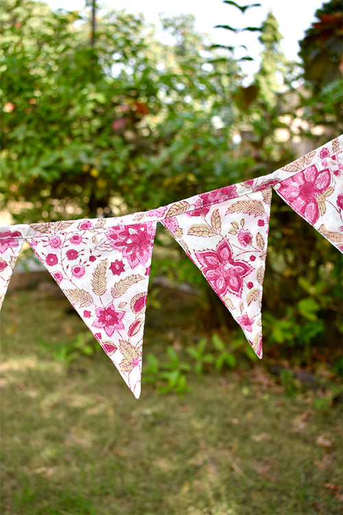 Okhai 'Elves' Hand Block Printed Cotton Bunting