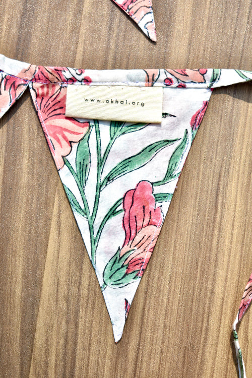 Okhai 'Trinkets' Hand Block Printed Cotton Bunting