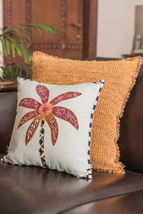 Onset Homes Arbor Blush Hand Embroidered Cushion Cover