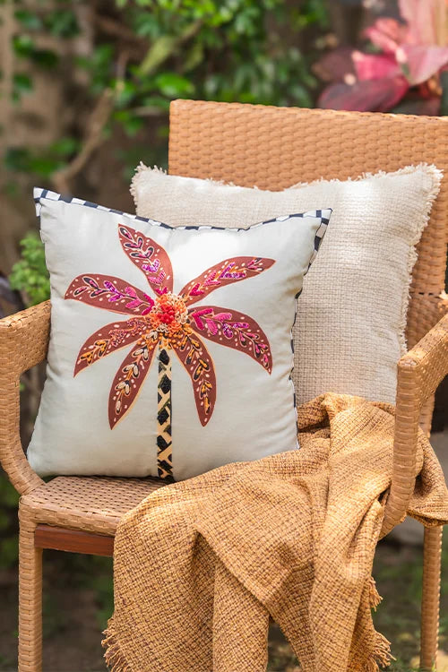 Onset Homes Arbor Blush Hand Embroidered Cushion Cover
