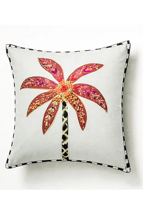 Onset Homes Arbor Blush Hand Embroidered Cushion Cover
