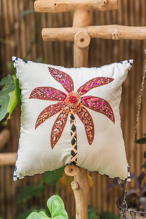 Onset Homes Arbor Blush Hand Embroidered Cushion Cover