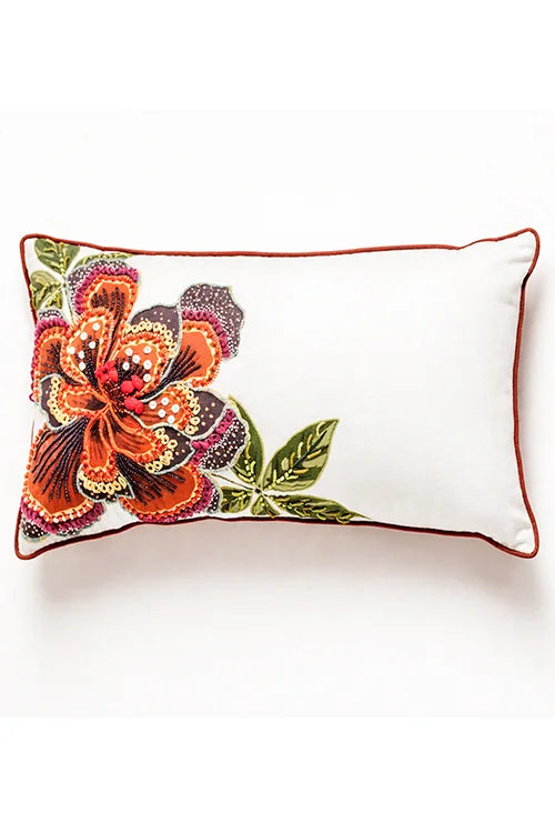 Onset Homes Bloom Spice Embroidered Cushion Cover