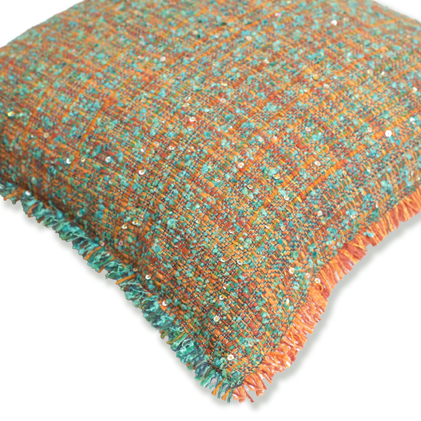 Onset Homes Khwab Handwoven Cushion Rust