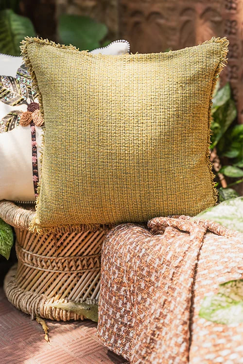 Onset Homes Nomad Textured Lime Cushion Cover