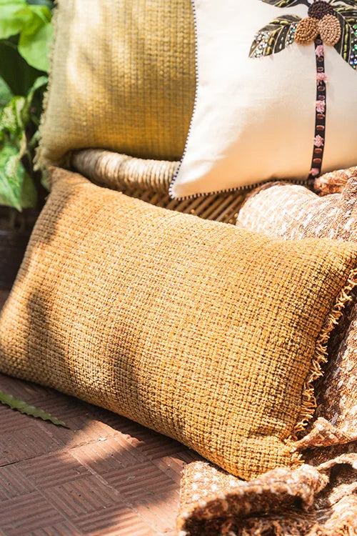 Onset Homes Nomad Textured Mustard Cushion Cover
