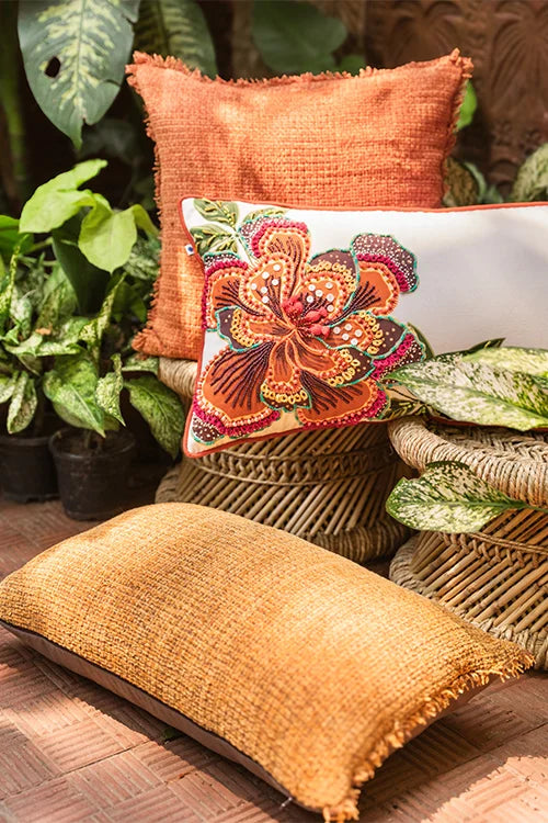 Onset Homes Nomad Textured Rust Cushion Cover