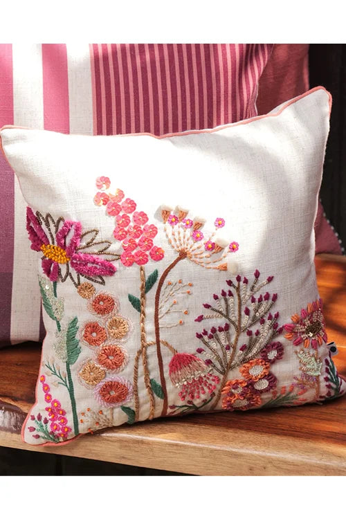 Onset Homes Summer Breeze Hand Embroidery Cushion Cover