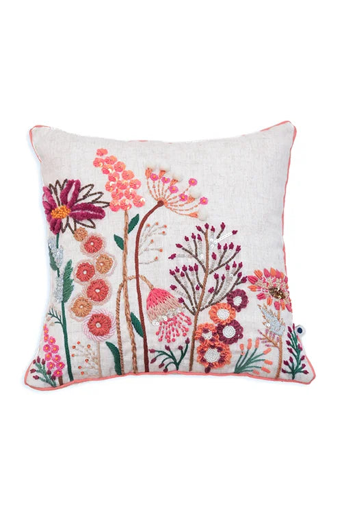 Onset Homes Summer Breeze Hand Embroidery Cushion Cover