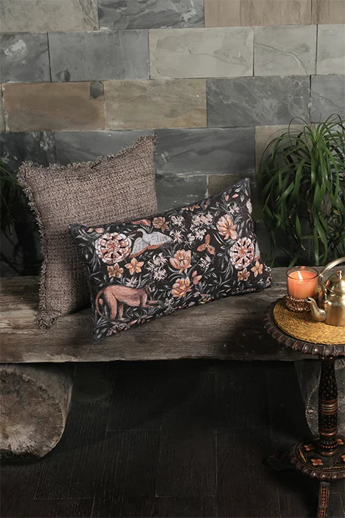 Onset Homes Vanya Chenille Embroidered Cushion Cover