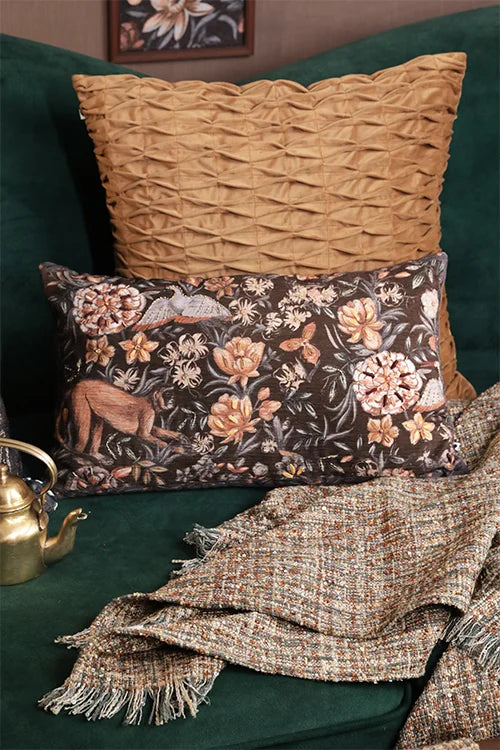 Onset Homes Vanya Chenille Embroidered Cushion Cover