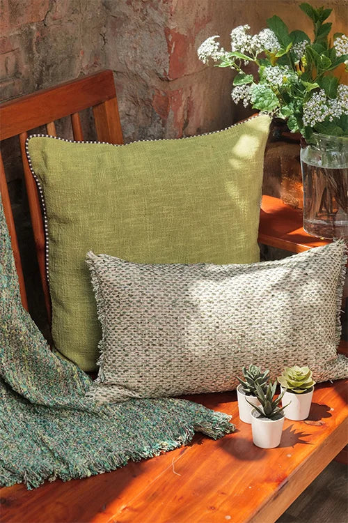 Onset Homes Woven Haven Leafy Green Cushion Cover