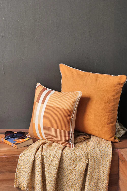 Woven Haven Mustard cushion Cover