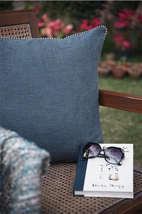 Woven Haven Blue Cushion Cover