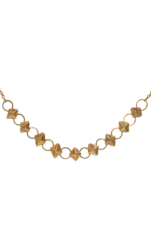 Miharu Intricate Charms Brass Necklace