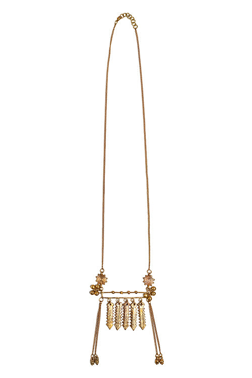 Miharu Geometric Delight Brass Necklace