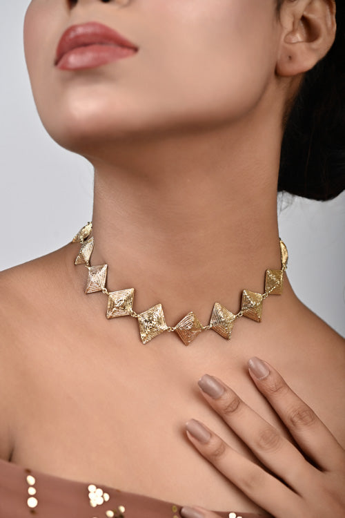 Miharu Roshni  Dokra Collar Necklace
