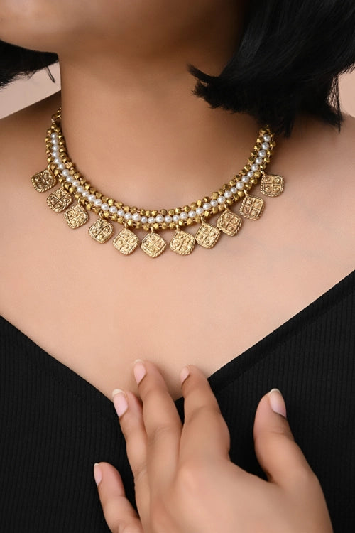 Miharu Dokra Charm Collar Legacy Necklace