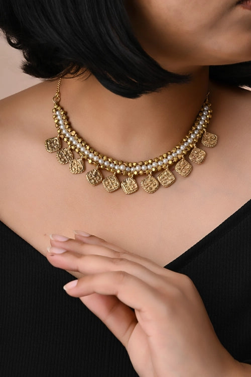 Miharu Dokra Charm Collar Legacy Necklace