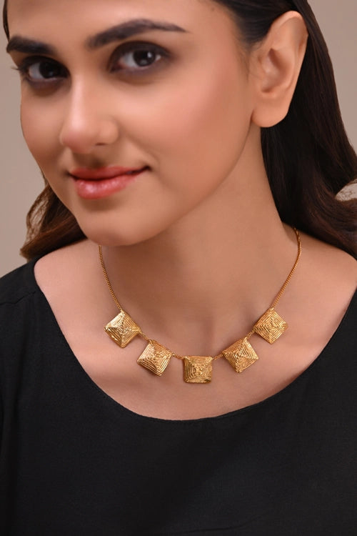 Miharu Vritti Dhokra Necklace
