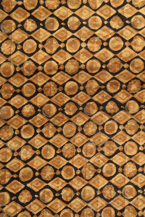 Creative Bee Natural Dye Block Print Cotton Fabric x 0.50 Meter