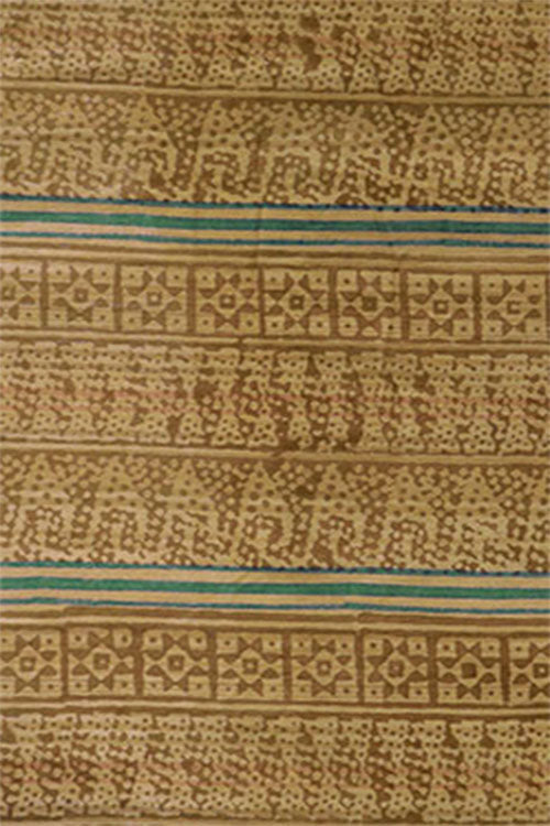 Natural Dye Block Print Cotton Fabric x 0.50 Meter
