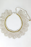 Samoolam Handmade Lace Collar Necklace ~ White