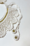 Samoolam Handmade Lace Collar Necklace ~ White