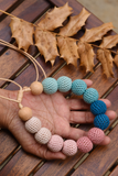 The Good Gift, Necklace, Crochet Bead, Cotton, Pastel