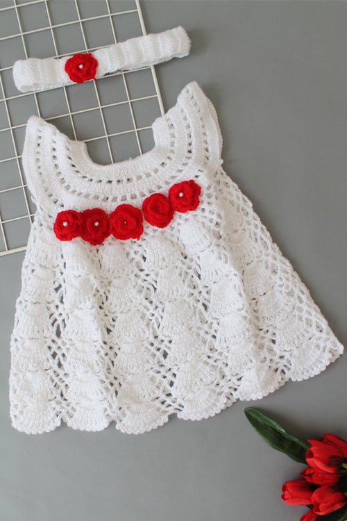 Crochet frock for baby 2024 girl