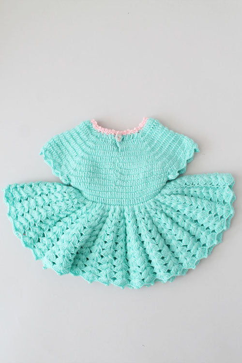 Woolen crochet 2025 frock design