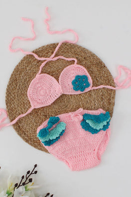 Ajoobaa "Bikini Style" Handmade Pink Crochet Photoprop