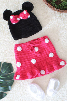 Ajoobaa"Polka Dot "  Crochet Skirt Photoprop