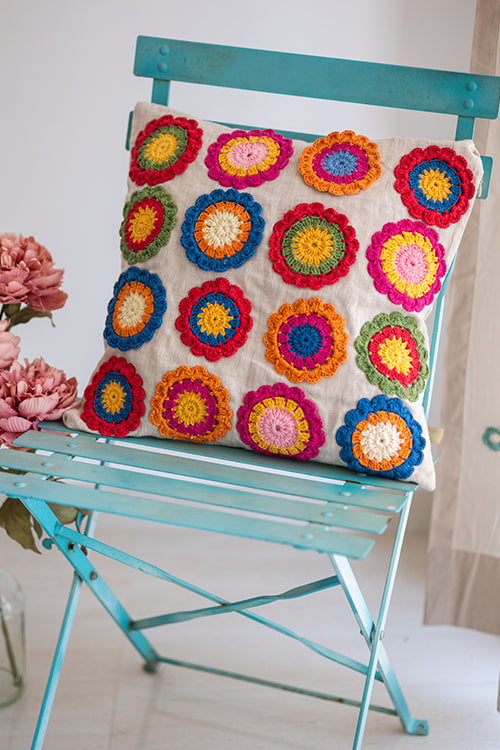 Samoolam Prakriti Cushion Cover ~ Floral Garden