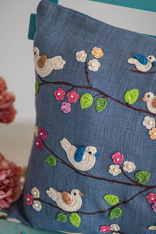 Samoolam Prakriti Cushion Cover ~ Spring Birds