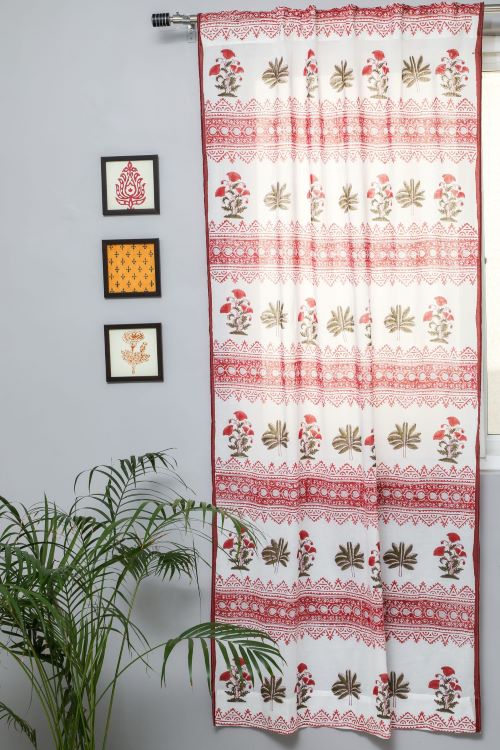 Sooti Syahi Made On Earth Hand Block Printed Door Curtain