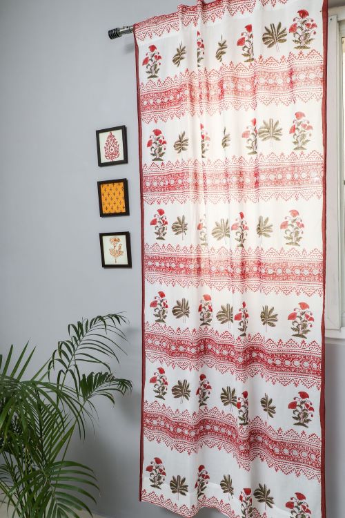 Sooti Syahi Made On Earth Hand Block Printed Door Curtain