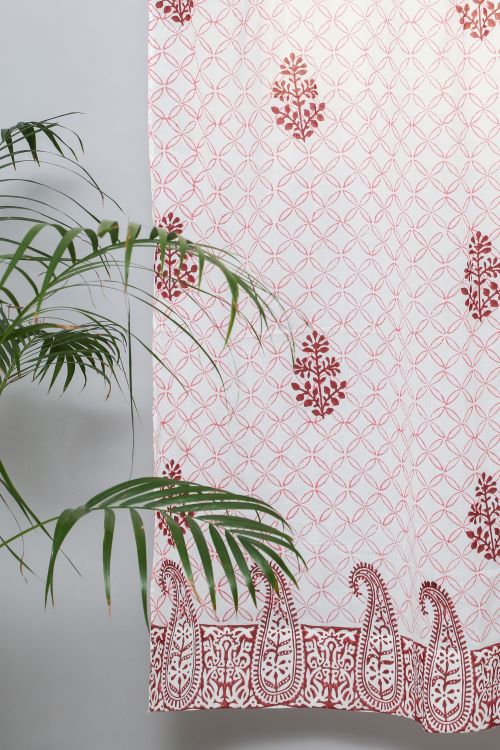 Sooti Syahi Bunz’S Red Bangles  Hand Block Printed Door Curtain