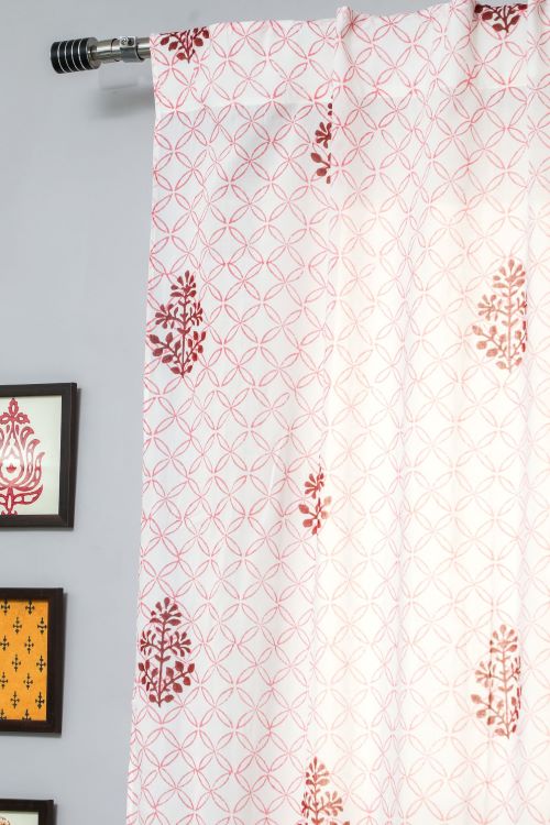 Sooti Syahi Bunz’S Red Bangles  Hand Block Printed Door Curtain