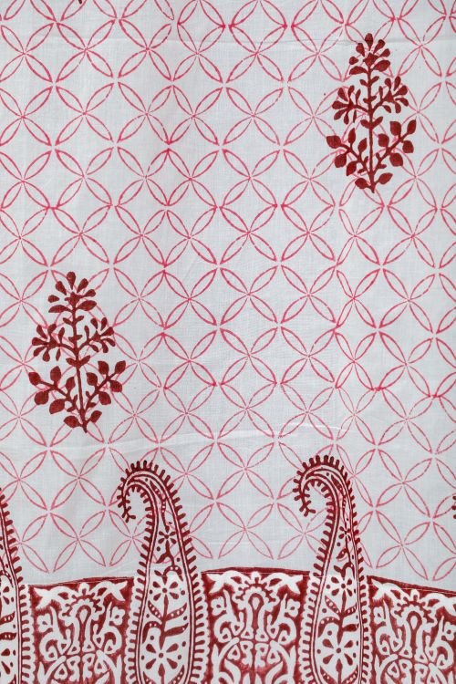 Sooti Syahi Bunz’S Red Bangles  Hand Block Printed Door Curtain