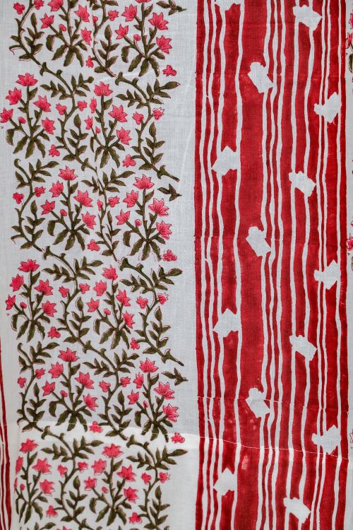 Sooti Syahi Haven Glazing Hand Block Printed Door Curtain