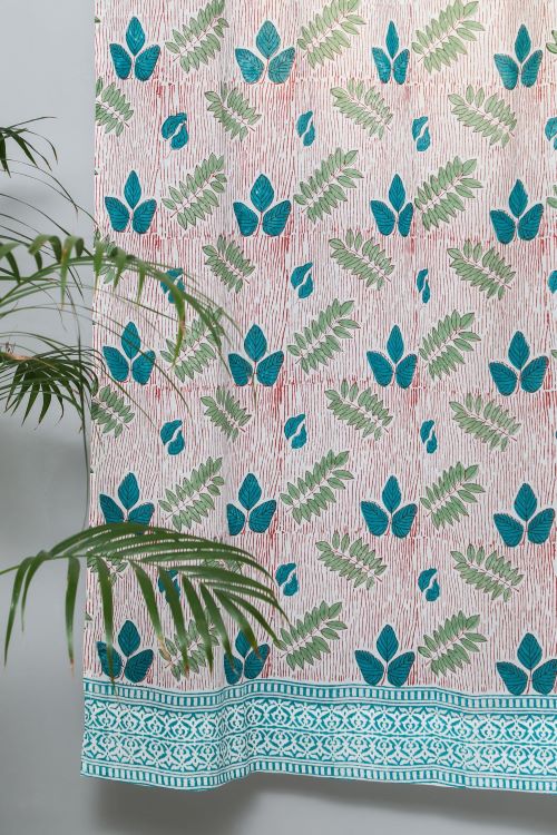 Sooti Syahi Glow Of Garden Hand Block Printed Door Curtain