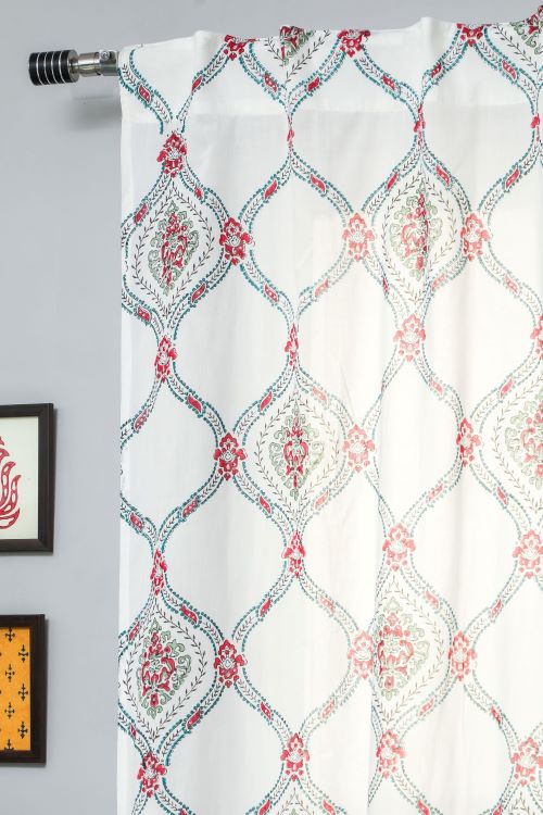 Sooti Syahi First Impression Hand Block Printed Door Curtain