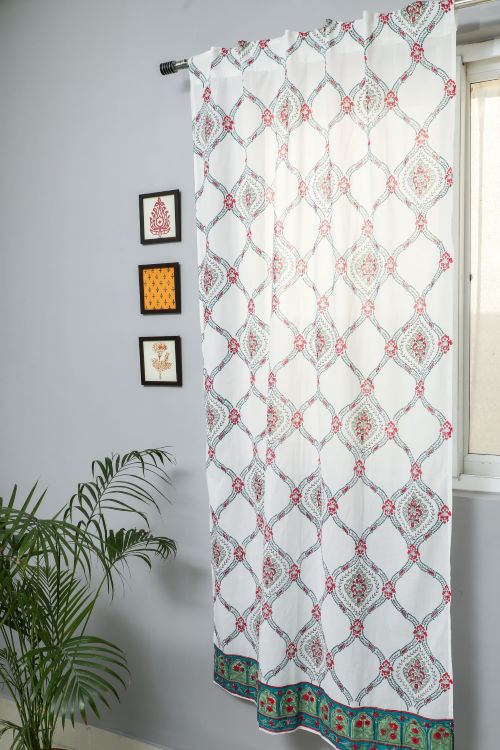 Sooti Syahi First Impression Hand Block Printed Door Curtain