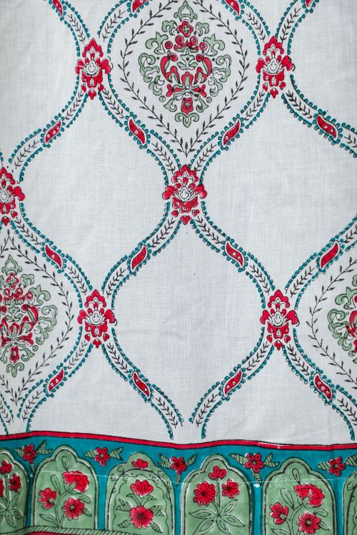 Sooti Syahi First Impression Hand Block Printed Door Curtain